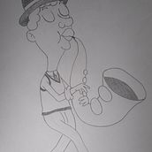 Mi Proyecto del curso: Jazzista sentimental. Traditional illustration project by Rene SC - 08.26.2020