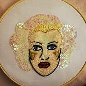 Marilyn Monroe. Un proyecto de Bordado de Melina Ballinas - 27.08.2020