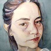 Mi Proyecto del curso: Retrato artístico en acuarela. Un proyecto de Dibujo de Retrato, Pintura a la acuarela, Bellas Artes y Pintura de Aida David Negre - 27.08.2020