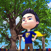 Power-Boy. 3D, 3D Design, 3D Animation, Character Animation, Film, Video, TV, 3D Character Design, and Video Editing project by Felipe Felix Gonçalves - 11.04.2018