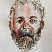 Retrato Frontal Miguel . Menggambar Potret proyek oleh rossananovaes - 08.28.2020
