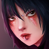 glitter texture . Un proyecto de Dibujo, Dibujo de Retrato, Dibujo digital e Ilustración digital de Florencia Grassi - 28.08.2020