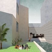 Casa habitación de dos plantas. . Un proyecto de 3D, Arquitectura, Arquitectura digital, Arquitectura interior, Collage, Dibujo digital, Diseño, Ilustración arquitectónica y Retoque fotográfico de Enrique Ramírez - 01.09.2020