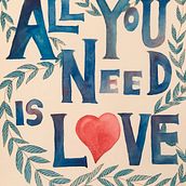 All you need is Love. H, Lettering, Traditional illustration, Lettering, and Watercolor Painting project by gigi_o - 08.29.2020