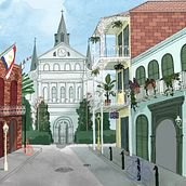 My project in Architectural Illustration: Capture a City’s Personality course. Architectural Illustration project by Amy Siripunyo - 08.29.2020