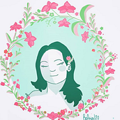 Meu projeto do curso: Retrato ilustrado com elementos botânicos. Traditional illustration, and Botanical Illustration project by Beatriz Anjos - 09.01.2020