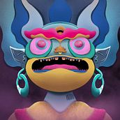 My project For this course. Like a monster with a mask or something . Character Design project by Cristiano Lima - 09.02.2020