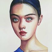 My second portrait... Un proyecto de Pintura a la acuarela de marie_anne_ - 02.09.2020