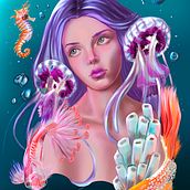 Mi Proyecto del curso: Retratos digitales de fantasía con Photoshop por Alex Juárez . Ilustrație digitală de Alejandro Juárez - 09.02.2020