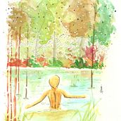 Meu projeto do curso: Ilustração em aquarela com influência japonesa. Watercolor Painting project by Henrique Gomes - 09.02.2020