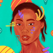 My project in Creative Portrait Illustration with Procreate course. Un proyecto de Ilustración tradicional de David M-N - 02.09.2020