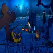Proyecto: Creación de escenario desde cero en 3d con Autodesk Maya..."Halloween" . 3D, 3D Modeling, and 3D Design project by Yasiel Toledo González - 09.02.2020