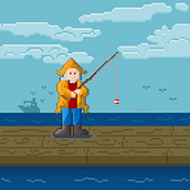 Mi Proyecto del curso: pescador. Un progetto di Pixel art di Rush Monkey - 03.09.2020