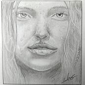 Mujer mojada. Desenho, Desenho a lápis, Desenho artístico, Desenho de retrato, e Desenho realista projeto de Luis Garcia - 31.08.2020
