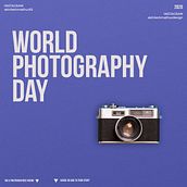 World Photography Day 2020 poster. Un proyecto de Animación, Diseño gráfico, Fotografía y Diseño para Redes Sociales de Akhilesh Mathur - 20.08.2020