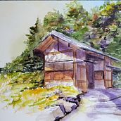My project in Architectural Sketching with Watercolor and Ink course. Watercolor Painting project by Rita Hendricks - 09.06.2020