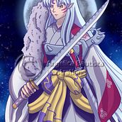 Moonlit Sesshy. Digital Illustration project by Angelica Bautista - 09.24.2017