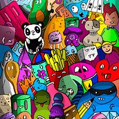 Color Party. Un progetto di Creatività, Disegno digitale e Illustrazione tradizionale di fabián orlando duarte gutierrez - 06.09.2020