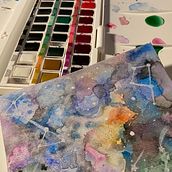 Galaxia Colombiana _ Muy feliz con el resultado <3. Watercolor Painting project by tanny.garcia - 09.06.2020