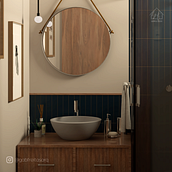Banheiro - Something blue. Architecture, Interior Architecture & Interior Design project by Gabriela Freitas - 03.04.2020