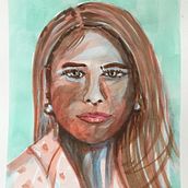 Girl from the internet. Watercolor Painting project by Murthy Sudhakar - 09.07.2020