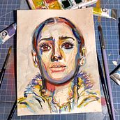 Mi Proyecto del curso: Retrato artístico en acuarela. Animação projeto de elartgentino - 08.09.2020
