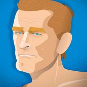 Kirk Douglas. Espartaco. Traditional illustration project by Sergio Rodríguez Rodríguez - 09.09.2020
