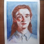 My project in Artistic Portrait with Watercolors course. Watercolor Painting project by marie_labonte - 09.09.2020