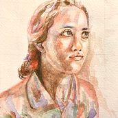 Mi Proyecto del curso: Retrato artístico en acuarela. Watercolor Painting project by Emil E Vega - 09.23.2020