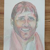 Primero intento - El Chacho Coudet. Watercolor Painting project by Marcos Saporiti - 09.09.2020