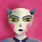 Alien Girl. Ilustração digital projeto de leonbodha - 09.09.2020