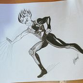 Proyecto : Ilustración de un Super Héroe . Comic, Criatividade, Desenho, Design de personagens, Ilustração tradicional, Ilustração com tinta e Ilustração infantil projeto de Paula Hamamè - 09.09.2020