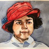 My project in Artistic Portrait with Watercolors course. Portrait Drawing, and Watercolor Painting project by Sandra Paiva - 09.10.2020