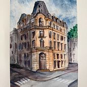 Mi Proyecto del curso: Dibujo arquitectónico con acuarela y tinta. Un progetto di Pittura ad acquerello di Annette Cabral - 20.09.2020