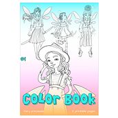 Color Book - fairy princesses - #1. Projekt z dziedziny Projektowanie postaci, Ilustracje dla dzieci, R, sunek c, frow, Ilustracja c, frowa,  R, sunek, Edukacja, Trad, c, jna ilustracja i Grafika wektorowa użytkownika Dora Mode - 11.09.2020