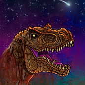 Ilustración Dinosaurio TRex . Fine Arts, Drawing, Digital Drawing, and Traditional illustration project by Adrián Rullán Cubillas - 09.11.2020