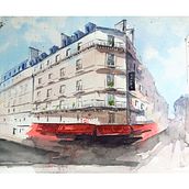 Mi Proyecto del curso: Dibujo arquitectónico con acuarela y tinta. Street Art project by Jose Albelda - 09.13.2020