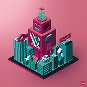 Mi Proyecto del curso: Ilustración vectorial isométrica desde cero. Un progetto di Illustrazione vettoriale di Daniel Puga - 12.09.2020