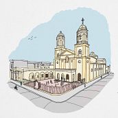 The little cathedral in my hometown - A wedding. Architectural Illustration, and Digital Drawing project by Diego LLaneza - 09.13.2020