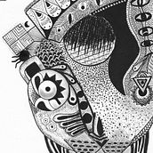Soul Totem. Traditional illustration, Fine Arts, Pencil Drawing, and Drawing project by pablomotl - 09.13.2020