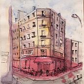 Mi Proyecto del curso: Dibujo arquitectónico con acuarela y tinta. Een project van  Architecturale illustratie van Isidora Soto - 13.09.2020