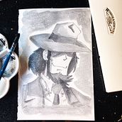 Daisuke Jigen. Watercolor Painting project by Alessandra Russo - 09.13.2020