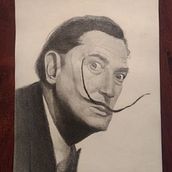 Retrato de Salvador Dalí.. Drawing, Pencil Drawing, Figure Drawing, Artistic Drawing, Portrait Drawing, and Realistic Drawing project by Philipp Lara - 09.16.2020