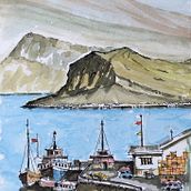 Harbor @ Portree, Scotland. Watercolor Painting project by Murthy Sudhakar - 09.08.2020