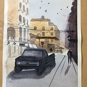 Mi Proyecto del curso: Paisajes urbanos en acuarela. Street Art, and Watercolor Painting project by gabynavarro_cba - 09.23.2020