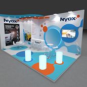 Stand Nyox. Un proyecto de 3D, Diseño 3D e Infografía de Ferran Aguilera Mas - 14.09.2020