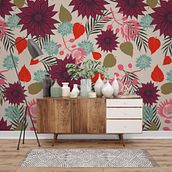 Diseño de pattern con aplicación a pared. Traditional illustration, Botanical Illustration, and Digital Illustration project by LiNa VeLez - 02.14.2020