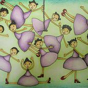 Las 12 Princesa Bailarinas.. Een project van Traditionele illustratie, Illustratie met inkt y Kinderillustratie van Maria del Carmen Laredo - 15.10.2020