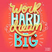Mi Proyecto del curso: WORK HARD. Traditional illustration, and Lettering project by Yuseph Zapata - 09.15.2020