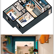 Meu projeto do curso: Ilustração digital de projetos arquitetônicos. Un proyecto de 3D, Arquitectura, Arquitectura interior, Arquitectura digital, Decoración de interiores, Diseño, Diseño de interiores, Diseño, creación de muebles					, Ilustración arquitectónica y Visualización arquitectónica de Crislayne Marques - 17.09.2020